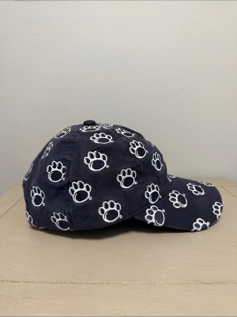 Penn State Nittany Lions All Over Paw Print Dad Hat Zephyr Blue Adjustable Cap